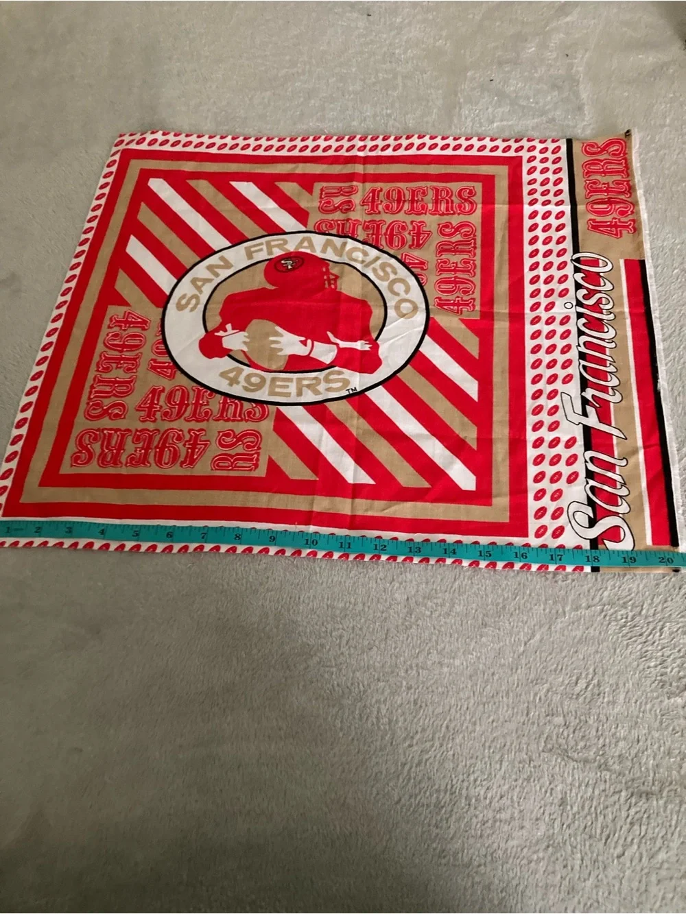 San Francisco 49ers Red and Gold Throw Blanket